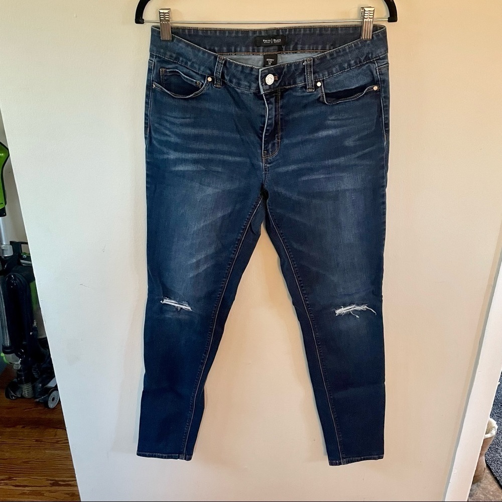 WHBM Distressed Skinny Jeans